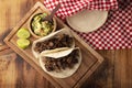 Tacos de Bistek Flatlay