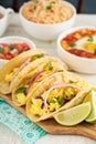 Tacos with eggs for breakfast Royalty Free Stock Photo