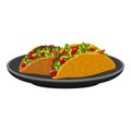 Tacos icon, cartoon style