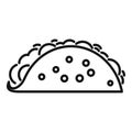 Tacos menu icon outline vector. Mexican taco