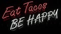 Tacos Neon Sign Royalty Free Stock Photo