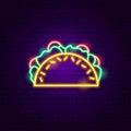 Tacos Neon Sign Royalty Free Stock Photo