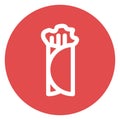 Tacos Outline bold Vector Icon which can be easily modified or Edited