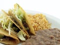 Tacos with refried beans Royalty Free Stock Photo