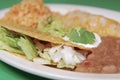 Tacos with refried beans Royalty Free Stock Photo