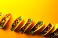 Tacos on the sarape, top angle Royalty Free Stock Photo