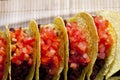 Tacos with tomatoes Royalty Free Stock Photo