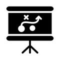 Tactic glyph flat vector icon Royalty Free Stock Photo