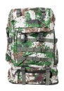 Tactical backpack isolated on white background. Backpack in camouflage colors. Royalty Free Stock Photo