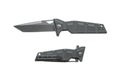 Tactical folding knife open and closed Royalty Free Stock Photo