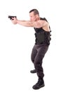 Tactical law enforcer posing Royalty Free Stock Photo