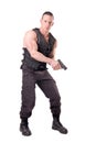 Tactical law enforcer posing Royalty Free Stock Photo