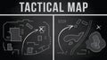 Tactical map of the fighting. Vector illustration