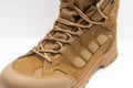 Tactical military boots for the army. Royalty Free Stock Photo