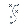 Tactical plan line icon. vector plan strategy icon