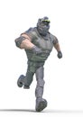 Tactical soldier cartoon running