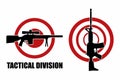 tactical weapon logo brand design art Royalty Free Stock Photo