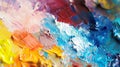 the tactile allure of an artist\'s palette, adorned with an array of vibrant paints
