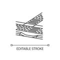 Tactile guidance linear icon