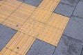 Tactile paving for blind handicap Royalty Free Stock Photo