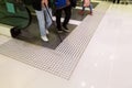 Tactile paving path for the blind entrance exit of escalator