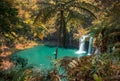 Tad Champee waterfall. Laos landscape.