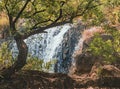 Tad Faed waterfall. Laos landscape. Panorama