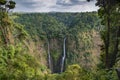 Tad Fane twin waterfalls and tropical forest,an iconic beauty spot,near Pakse,southern Laos, Southeast Asia