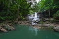 Tad Mork  waterfalls  north in thailand,Chiangmai,Thailand Royalty Free Stock Photo