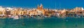 Taditional eyed boats Luzzu in Marsaxlokk, Malta