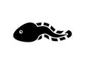 Tadpole isolated. Frog larva. Vector illustration