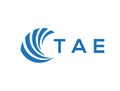 TAE letter logo design on white background. TAE creative circle letter logo concept. TAE letter design