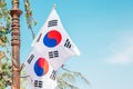 Taegeukgi, Korean national flag at Seoul National Cemetery in Korea