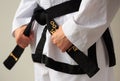 Taekwon-do black belt Royalty Free Stock Photo