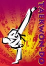 Taekwon-do poster. Vector. Royalty Free Stock Photo