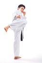 Taekwondo action Royalty Free Stock Photo