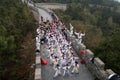 Taekwondo children in the Great Wall