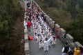 Taekwondo children in the Great Wall