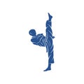 Taekwondo design vector illustration, Creative Taekwondo logo design concepts template, icon symbol