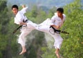 Taekwondo Fight Royalty Free Stock Photo