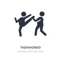 taekwondo icon on white background. Simple element illustration from Sports concept