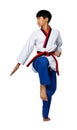 TaeKwonDo Karate Kid athlete young teenager show traditional Fighting