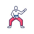 Taekwondo RGB color icon