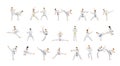 Taekwondo sport set. Royalty Free Stock Photo