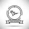 Taekwondo Sport Stroke Icon