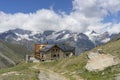 Taesch mountain hut in canton Valais near zermatt Royalty Free Stock Photo