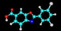 Tafamidis molecular structure isolated on black