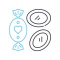 taffy line icon, outline symbol, vector illustration, concept sign