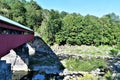 Taftsville Covered Bridge in the Taftsville Village in the Town of Woodstock, Windsor County, Vermont, United States Royalty Free Stock Photo