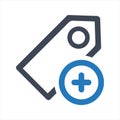 Tag add icon. Vector and glyph Royalty Free Stock Photo